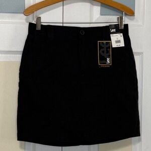 Lee Comfort Waistband Skort Union-All Black Size 8 112366410 New With Tags